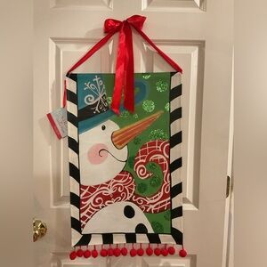 Lisa Frost for Silvestri Snowman Wall Hanging - NWT